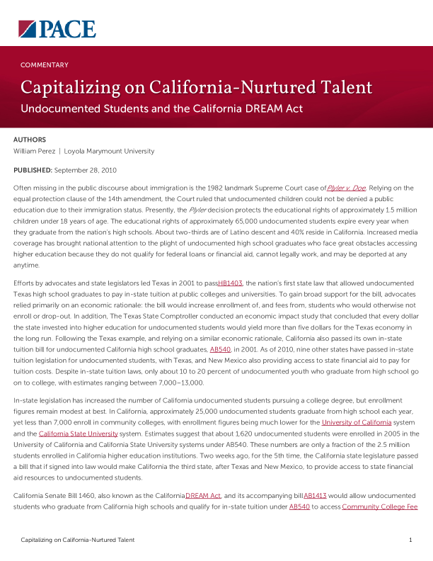 Capitalizing on California-Nurtured Talent PDF