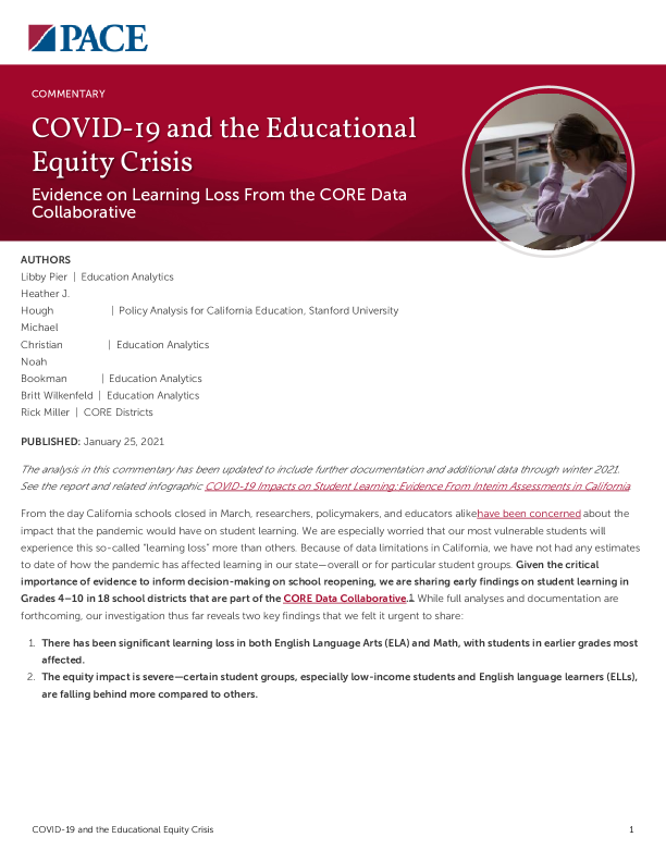 COVID-19 and the Educational Equity Crisis PDF