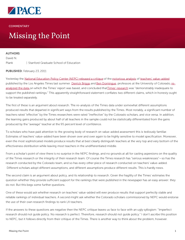 Missing the Point PDF