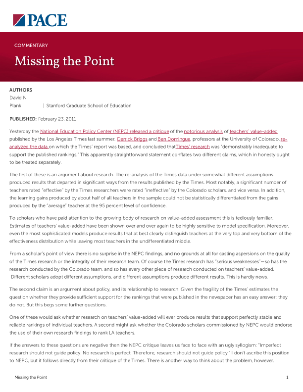 Missing the Point PDF