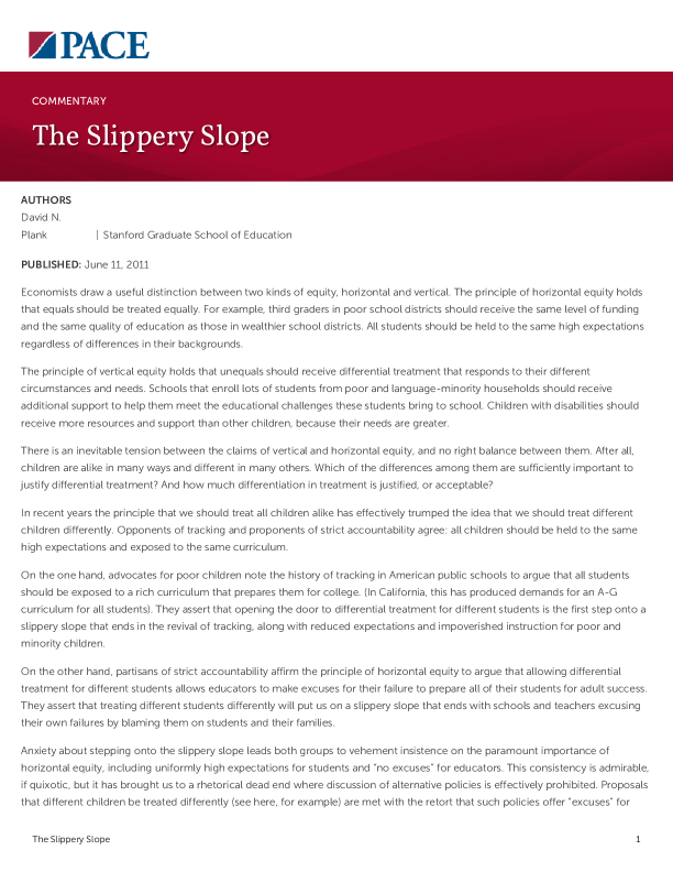 The Slippery Slope  PDF