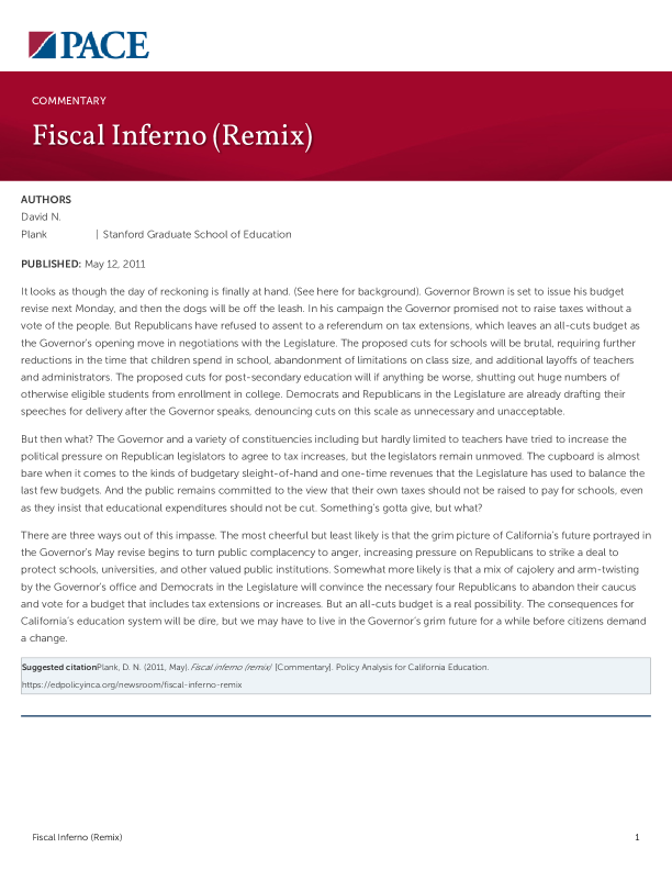 Fiscal Inferno (Remix) PDF