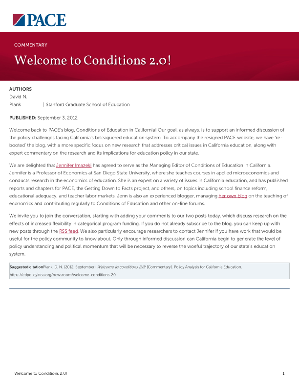 Welcome to Conditions 2.0! PDF