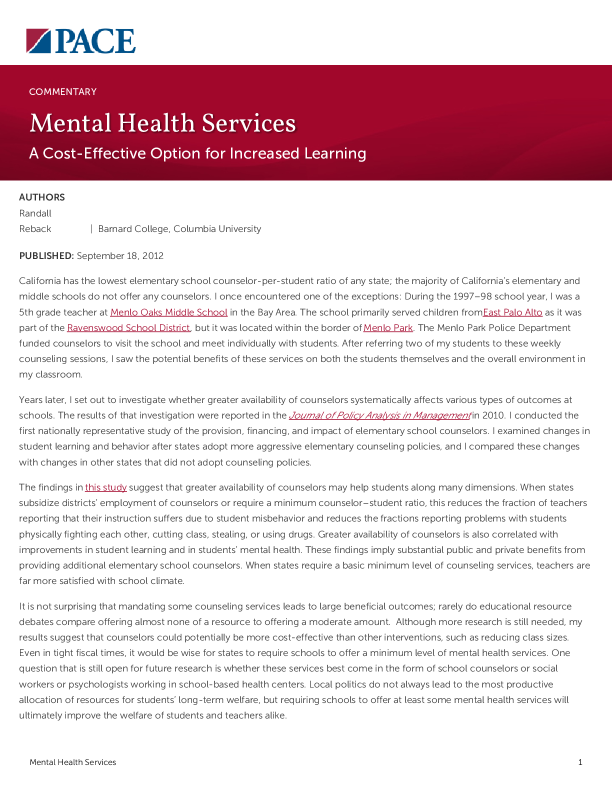 Mental Health Services PDF