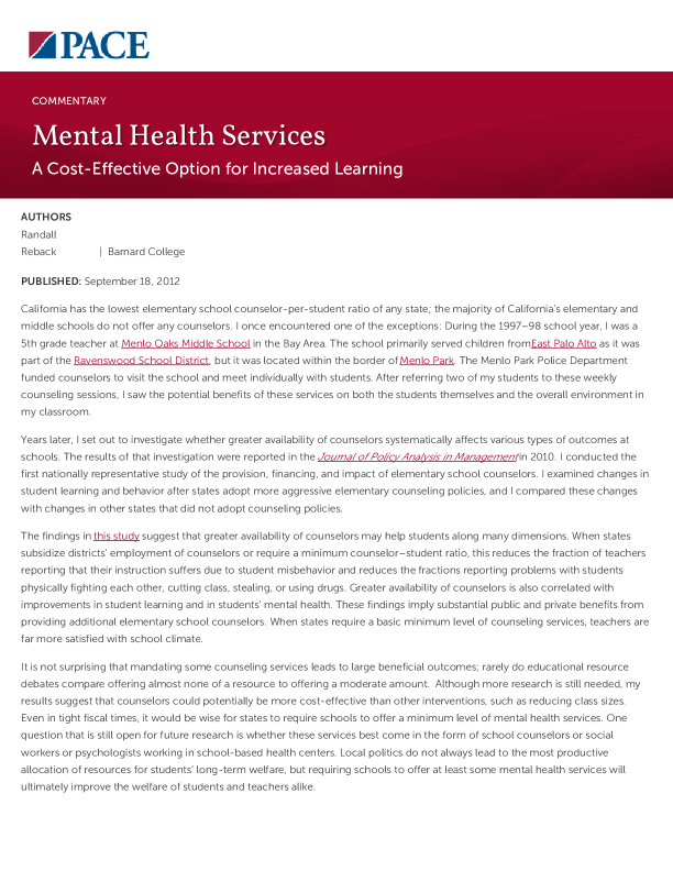 Mental Health Services PDF