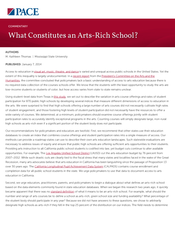 What Constitutes an Arts-Rich School? PDF