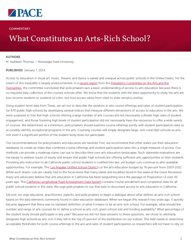 What Constitutes an Arts-Rich School? PDF