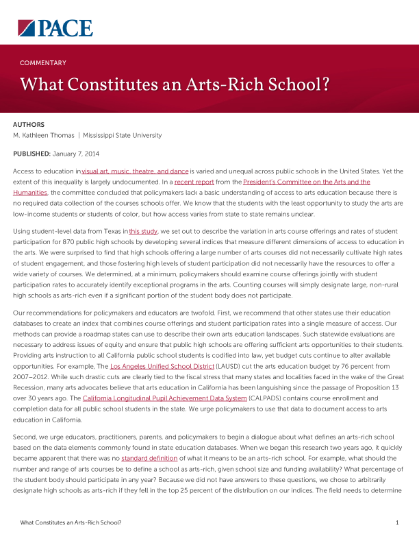 What Constitutes an Arts-Rich School? PDF