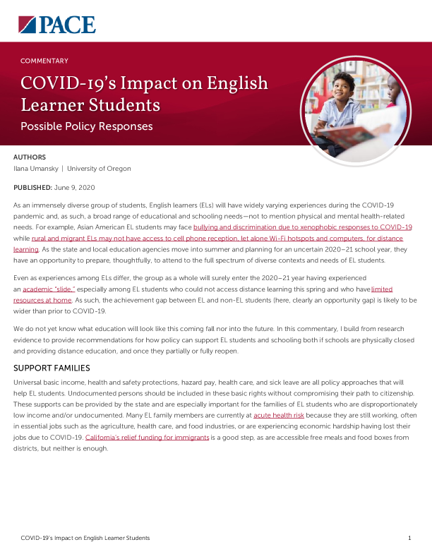 COVID-19’s Impact on English Learner Students PDF