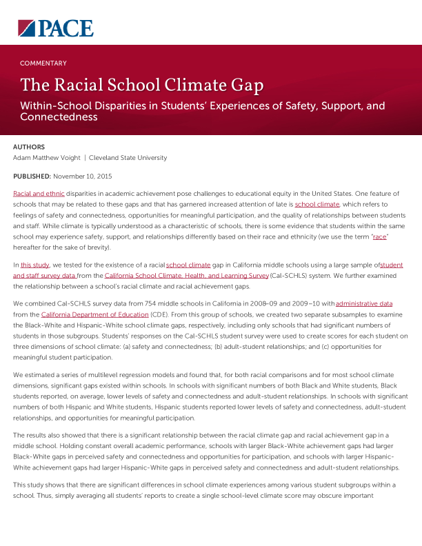 The Racial School Climate Gap PDF