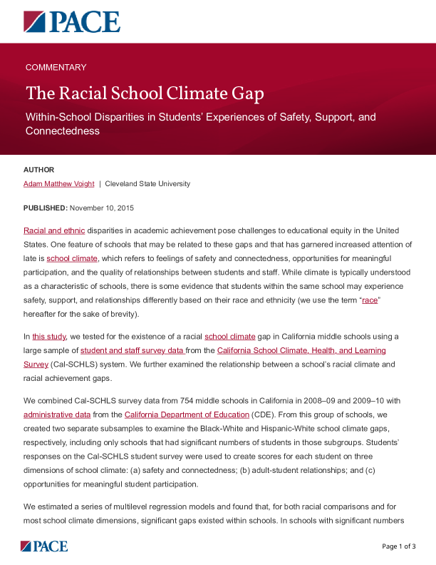 The Racial School Climate Gap PDF
