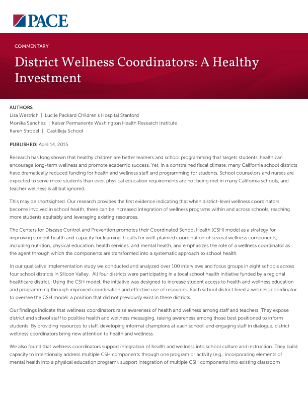District Wellness Coordinators: A Healthy Investment PDF