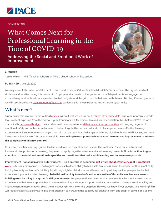 What Comes Next for Professional Learning in the Time of COVID-19 PDF