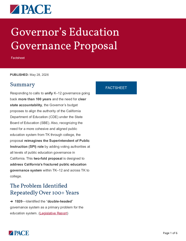Governor’s Education Governance Proposal PDF