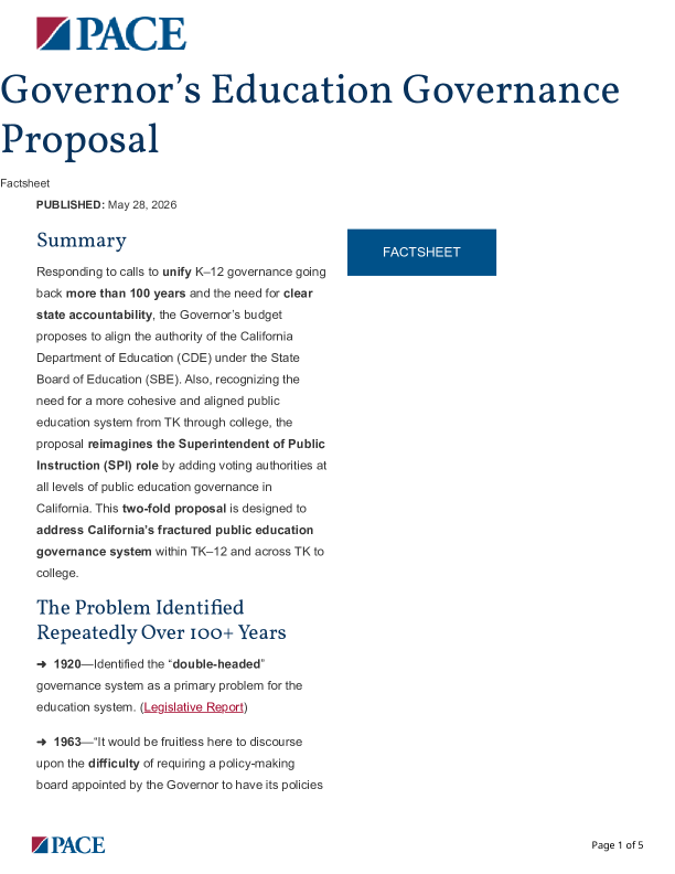 Governor’s Education Governance Proposal PDF