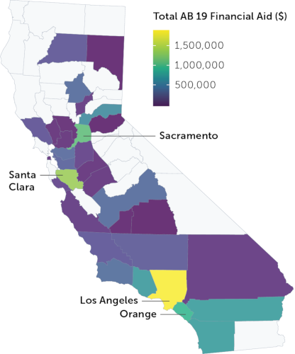 Figure 4. Geography of AB 19 Funds Awarded in California