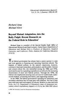 Beyond Mutual Adaptation, Into the Bully Pulpit